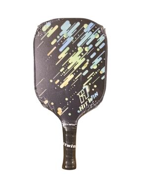 2 Hitwin Pickleball Paddles in Black with Pastel Accent Design
